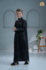 Brimstone Black Denim Thobe for Kids