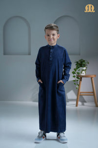 बच्चों के लिए मेकोंग नेवी ब्लू डेनिम थॉब