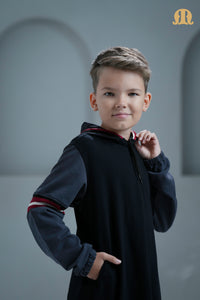 बच्चों के लिए फॉन्टेन निटेड हुडी थॉब