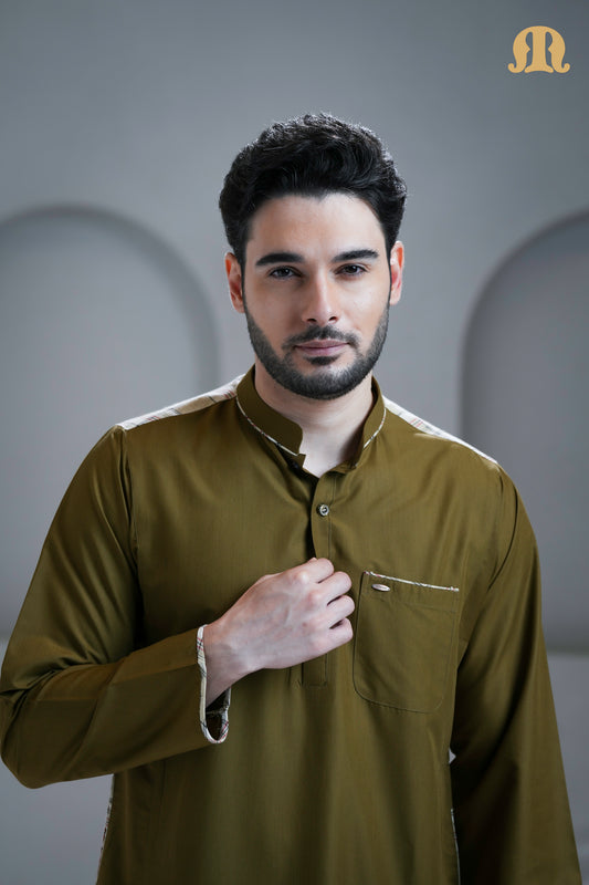 Tinmer Brown Thobe For Men