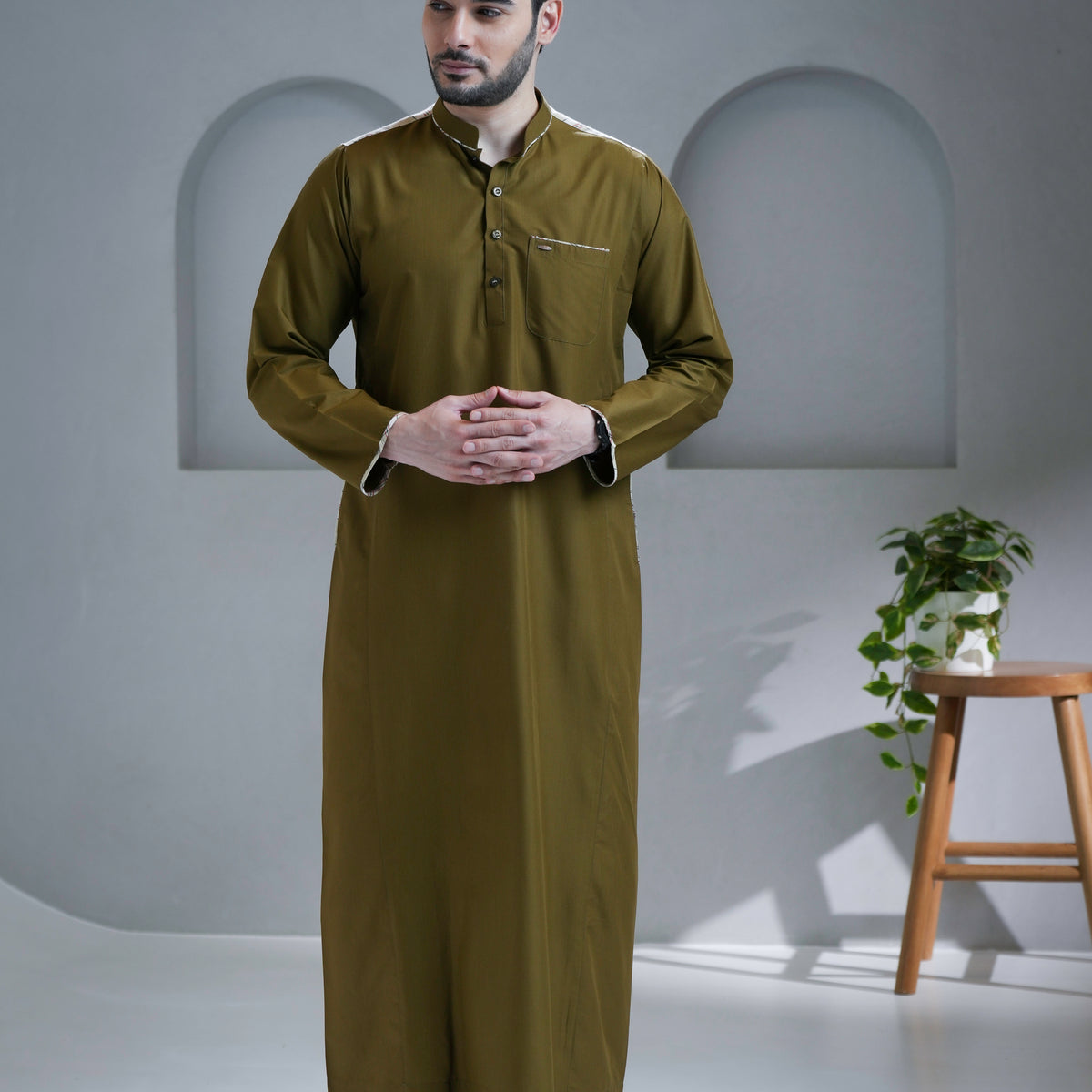 Tinmer Brown Thobe For Men – Mashroo