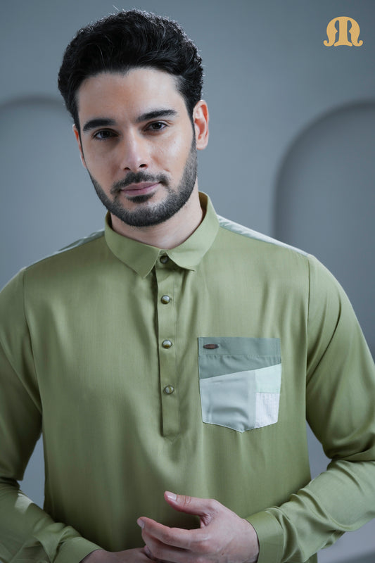 Logi Green Thobe For Men