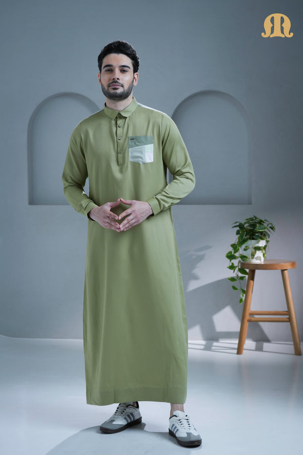 Logi Green Thobe For Men