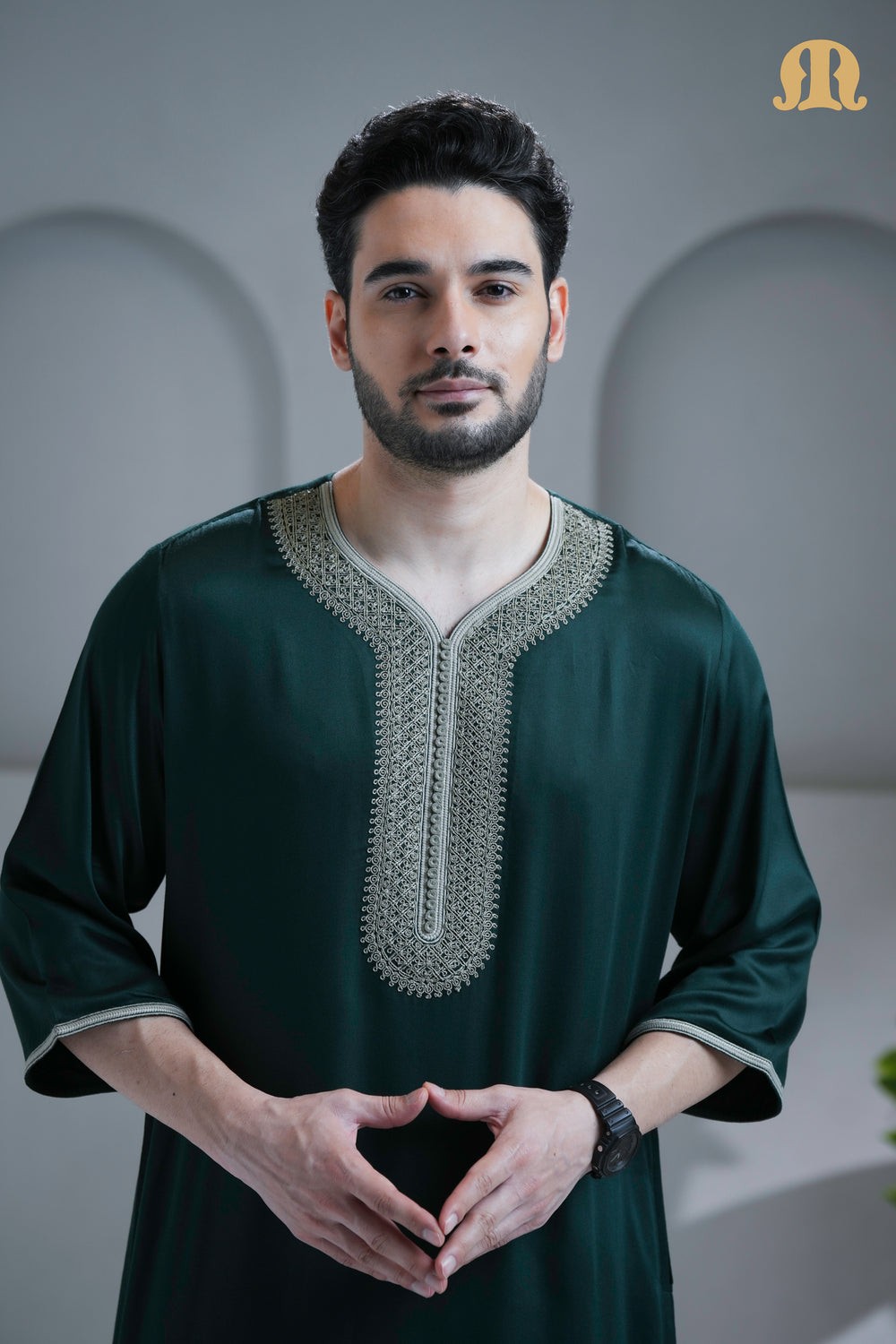 Nasser Green Moroccan Thobe For Men