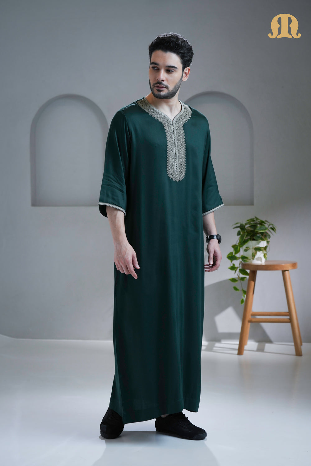 Nasser Green Moroccan Thobe For Men