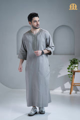 Zagora Grey Moroccan Thobe For Men