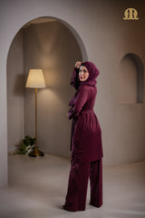 Kestane Co Ord Set Maroon