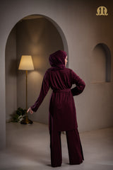 Kestane Co Ord Set Maroon