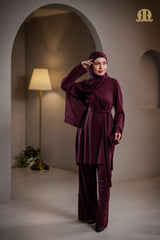 Kestane Co Ord Set Maroon