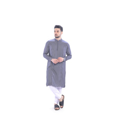 Barhoush Kurta Set Grey - Mashroo