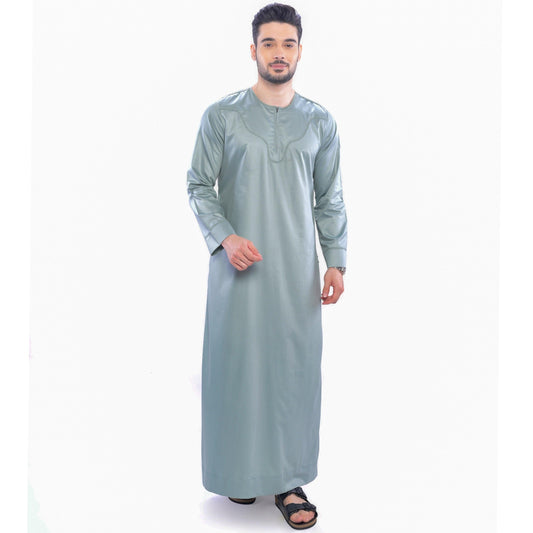 Kurvig Omani Green Thobe Men - Mashroo