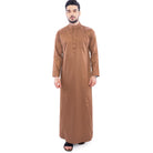 Kurvig Saudi Brown Thobe Men - Mashroo