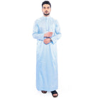 Kurvig Saudi Sky Blue Thobe Men - Mashroo