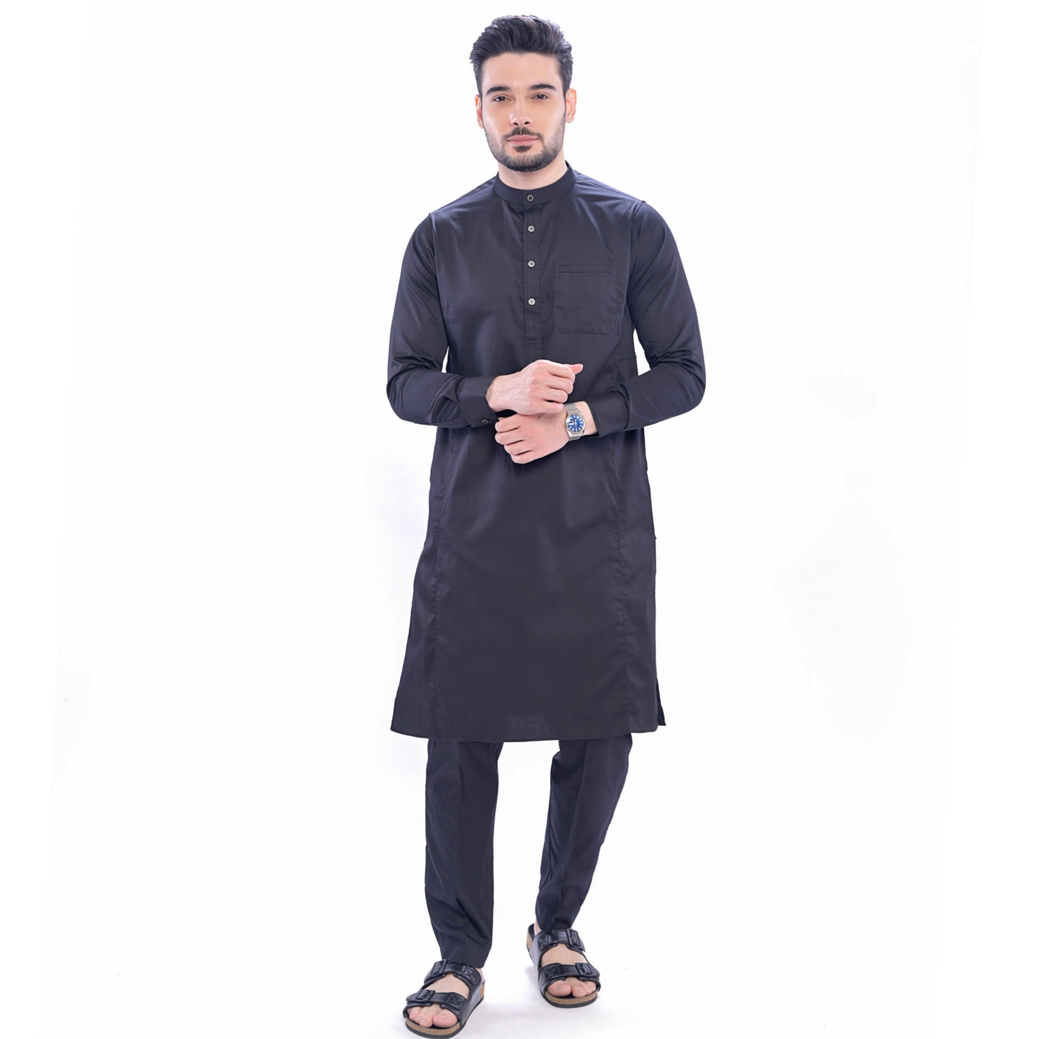 Terfi Black Kali Kurta Men - Mashroo
