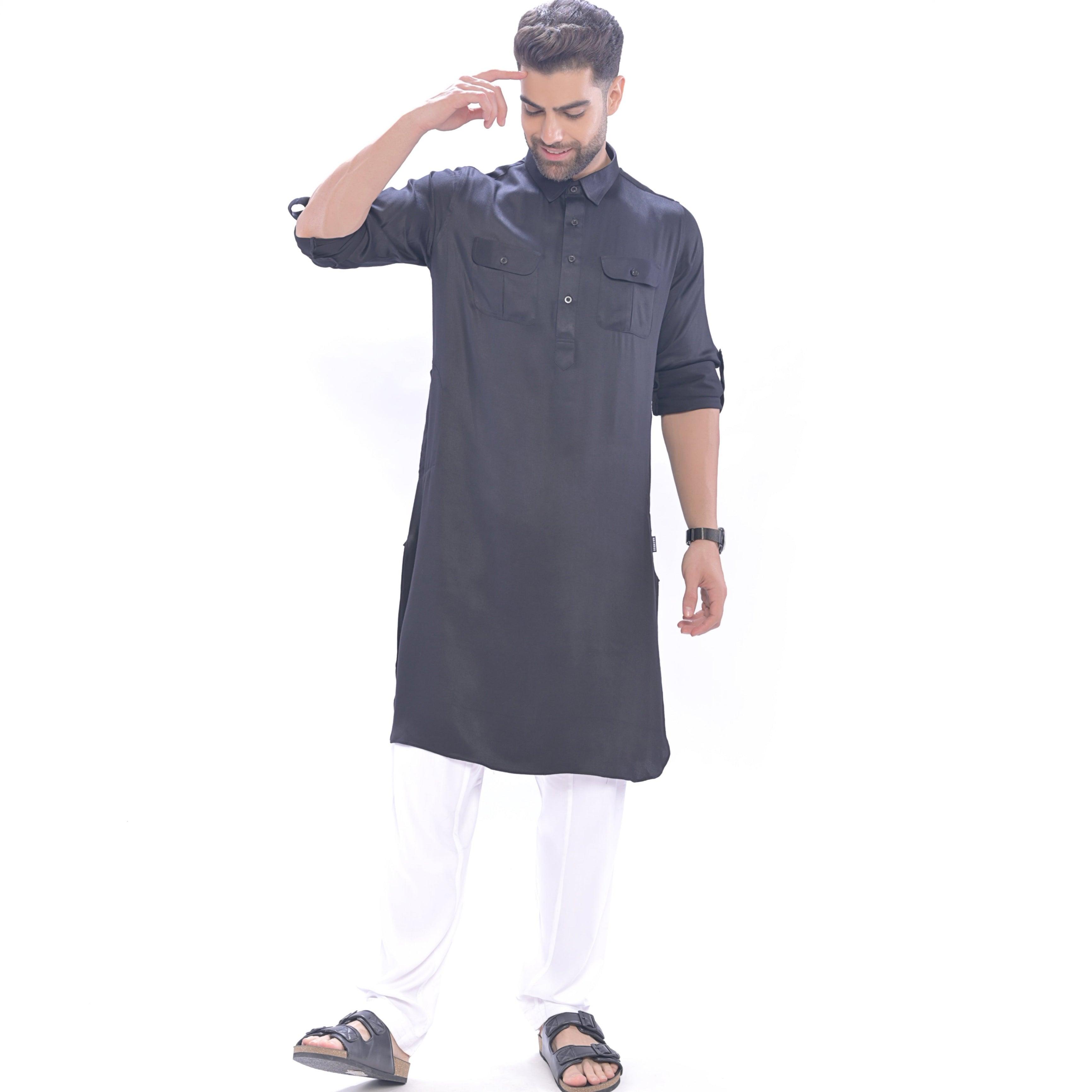 Oday Pathani Set Black Men - Mashroo