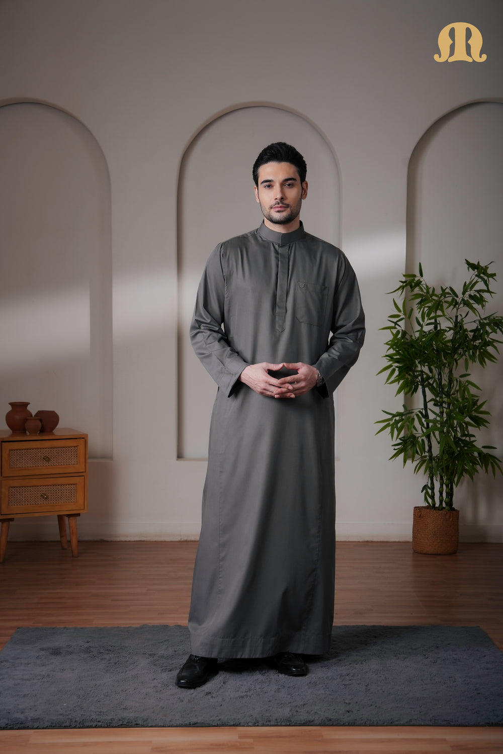 Kurvig Saudi 2.0 Grey Thobe Mens