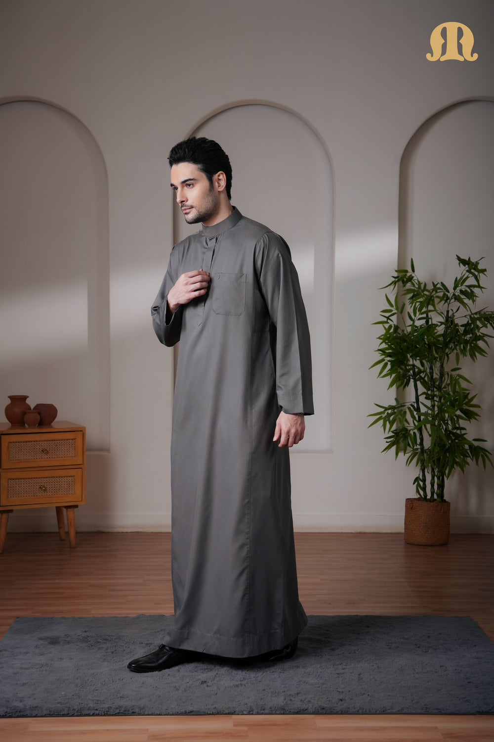 Kurvig Saudi 2.0 Grey Thobe Mens