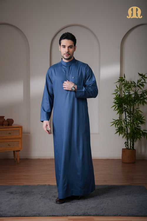 Kurvig Saudi 2.0 Blue Thobe Mens