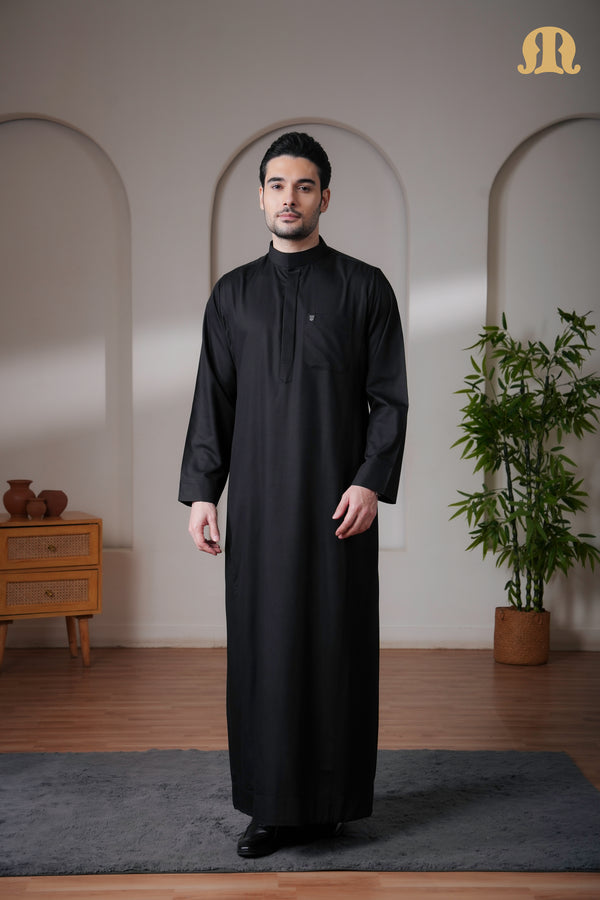 Kurvig Saudi 2.0 Black Thobe Mens