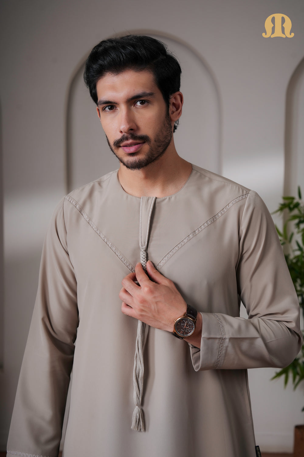 Yalin Emrati Beige Thobe Mens