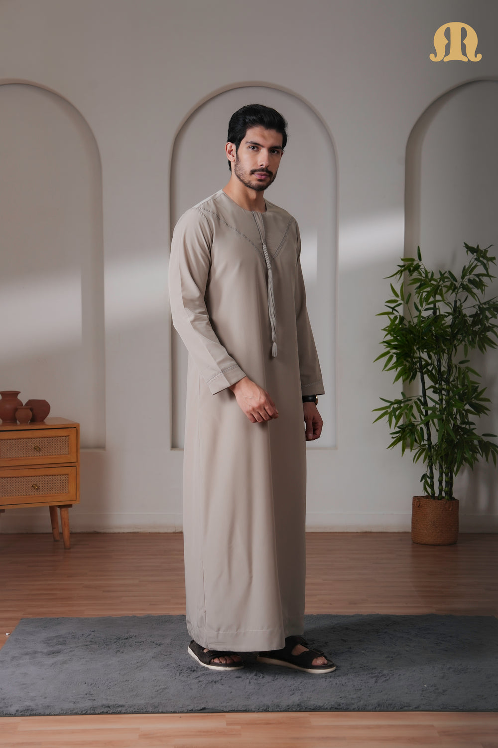 Yalin Emrati Beige Thobe Mens