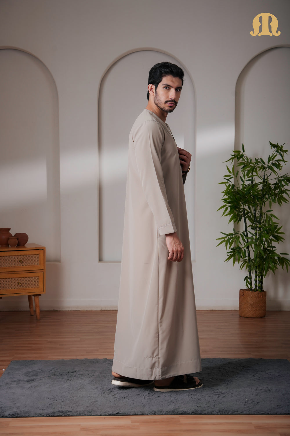 Yalin Emrati Beige Thobe Mens