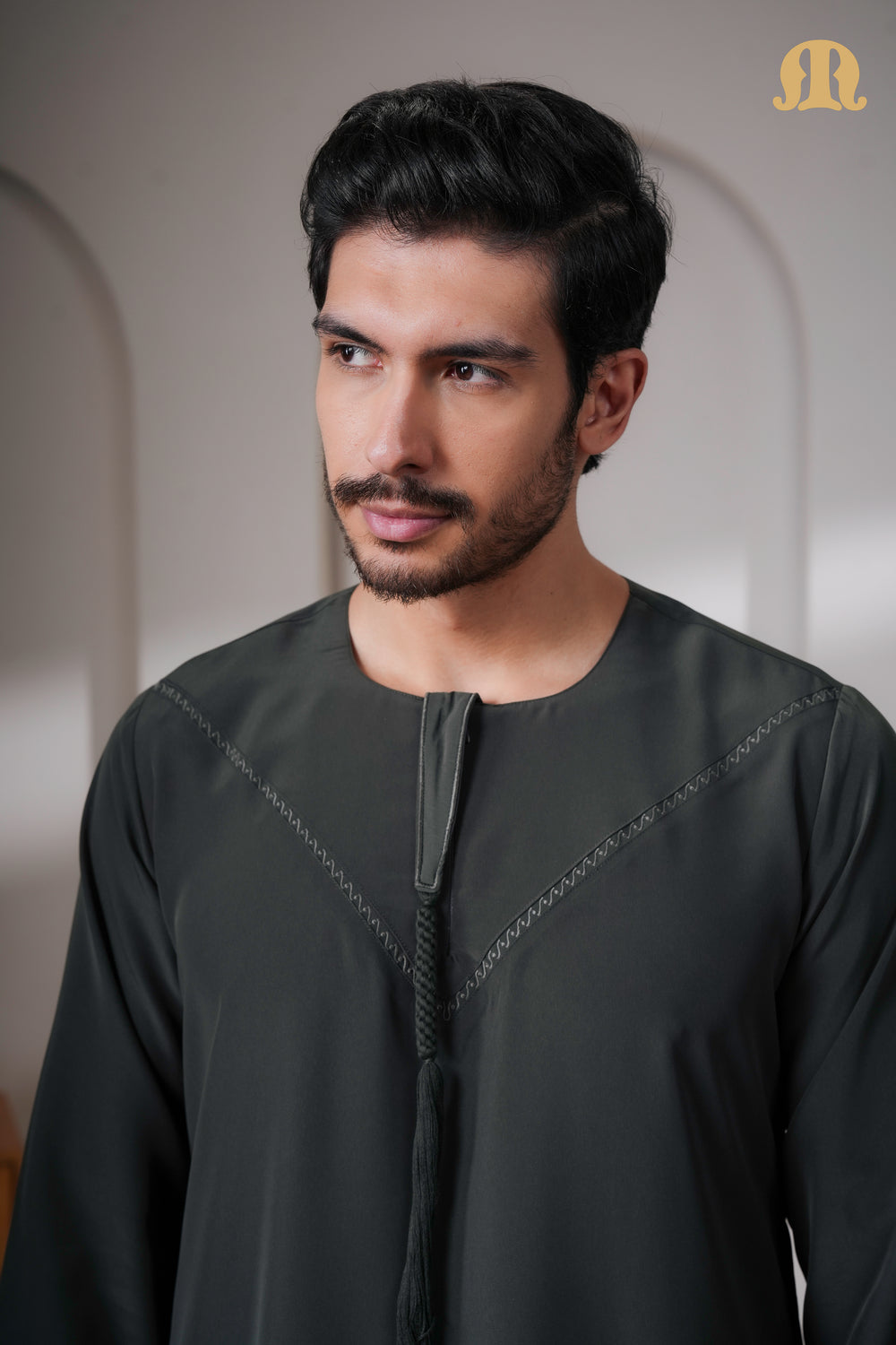 Yalin Emrati Deep Green Thobe Mens