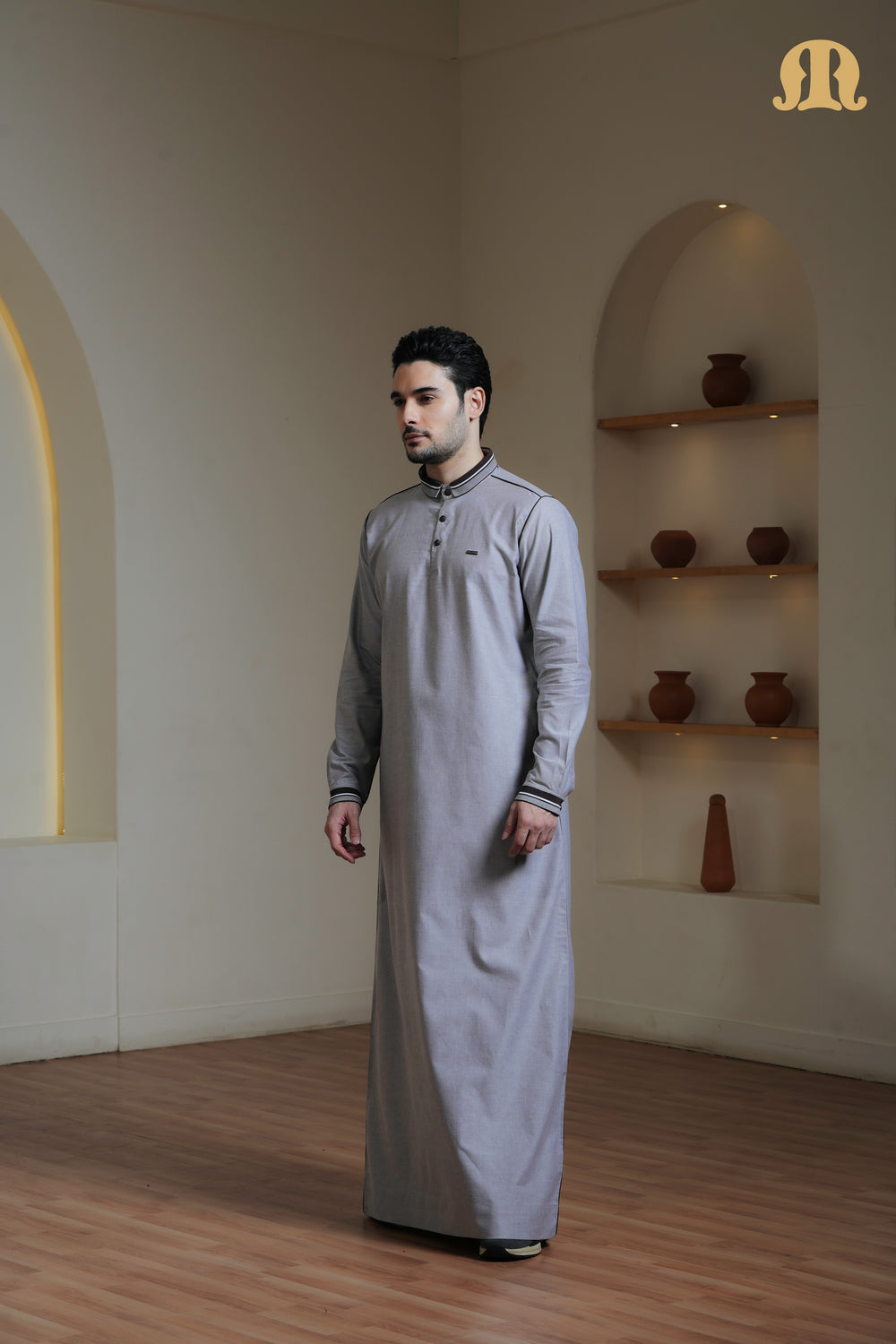 Brown Akomos Thobe Mens