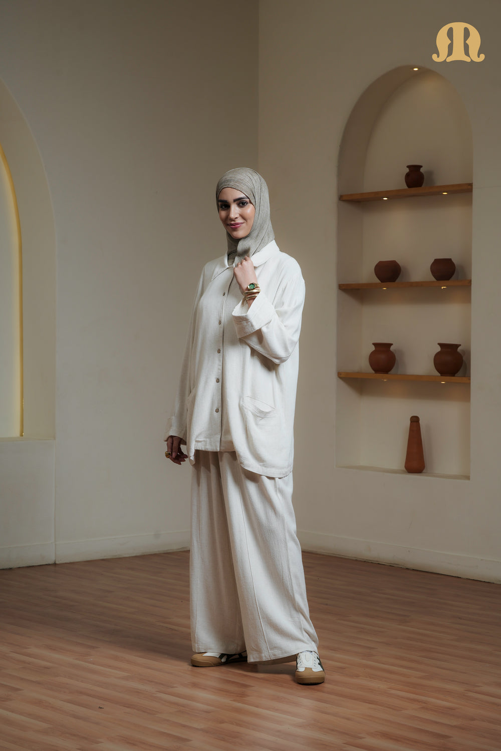 Ereganto Co-ord Set Beige