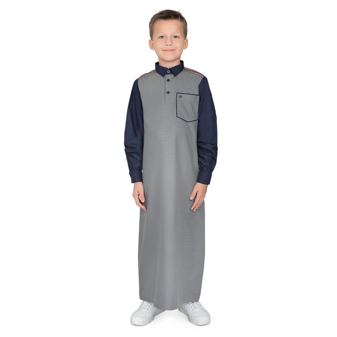 Aspero Grey Thobe for Kids - Mashroo