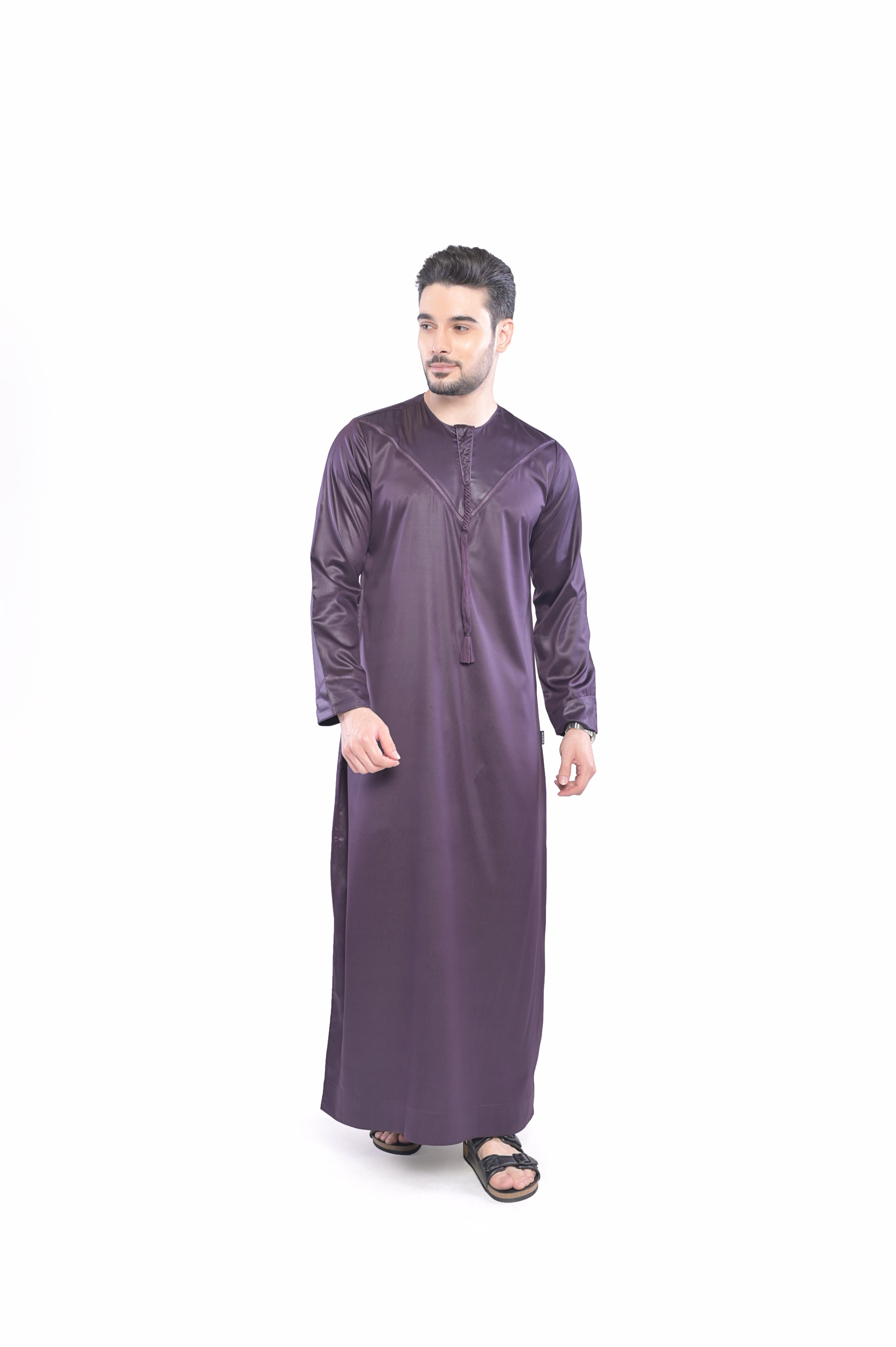 Boufal Emirati Purple Thobe Men - Mashroo