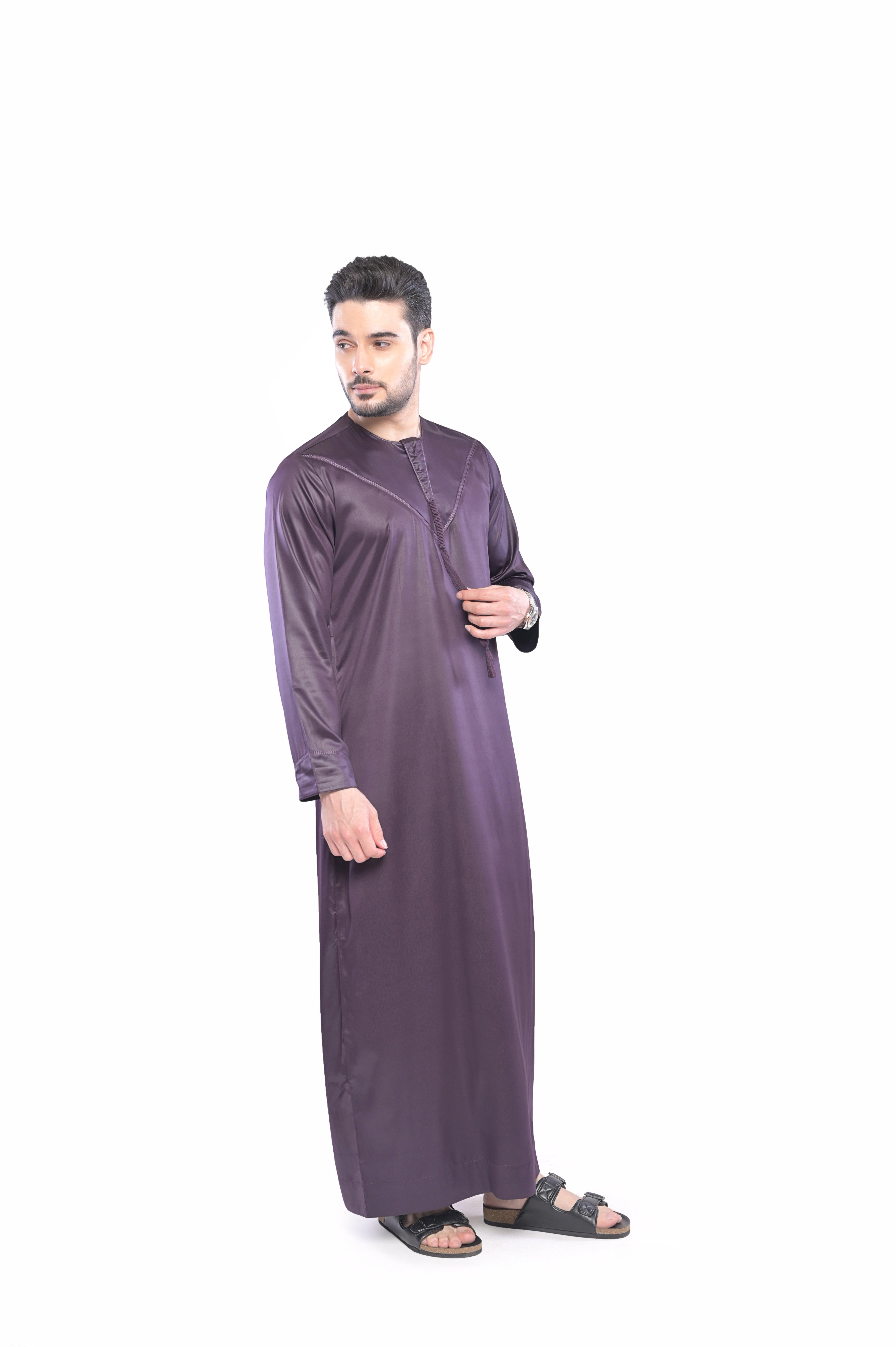 Boufal Emirati Purple Thobe Men - Mashroo
