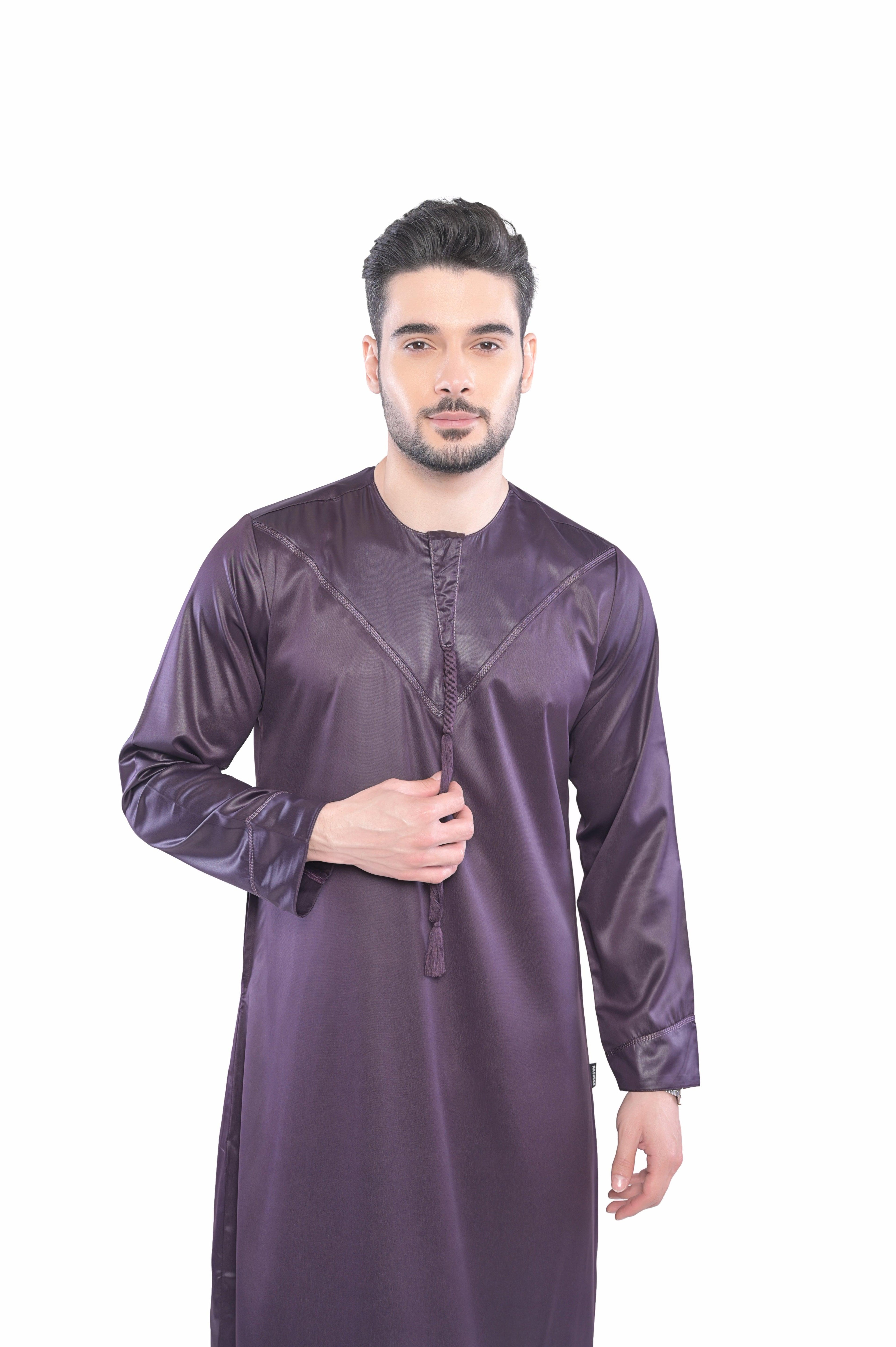 Boufal Emirati Purple Thobe Men - Mashroo