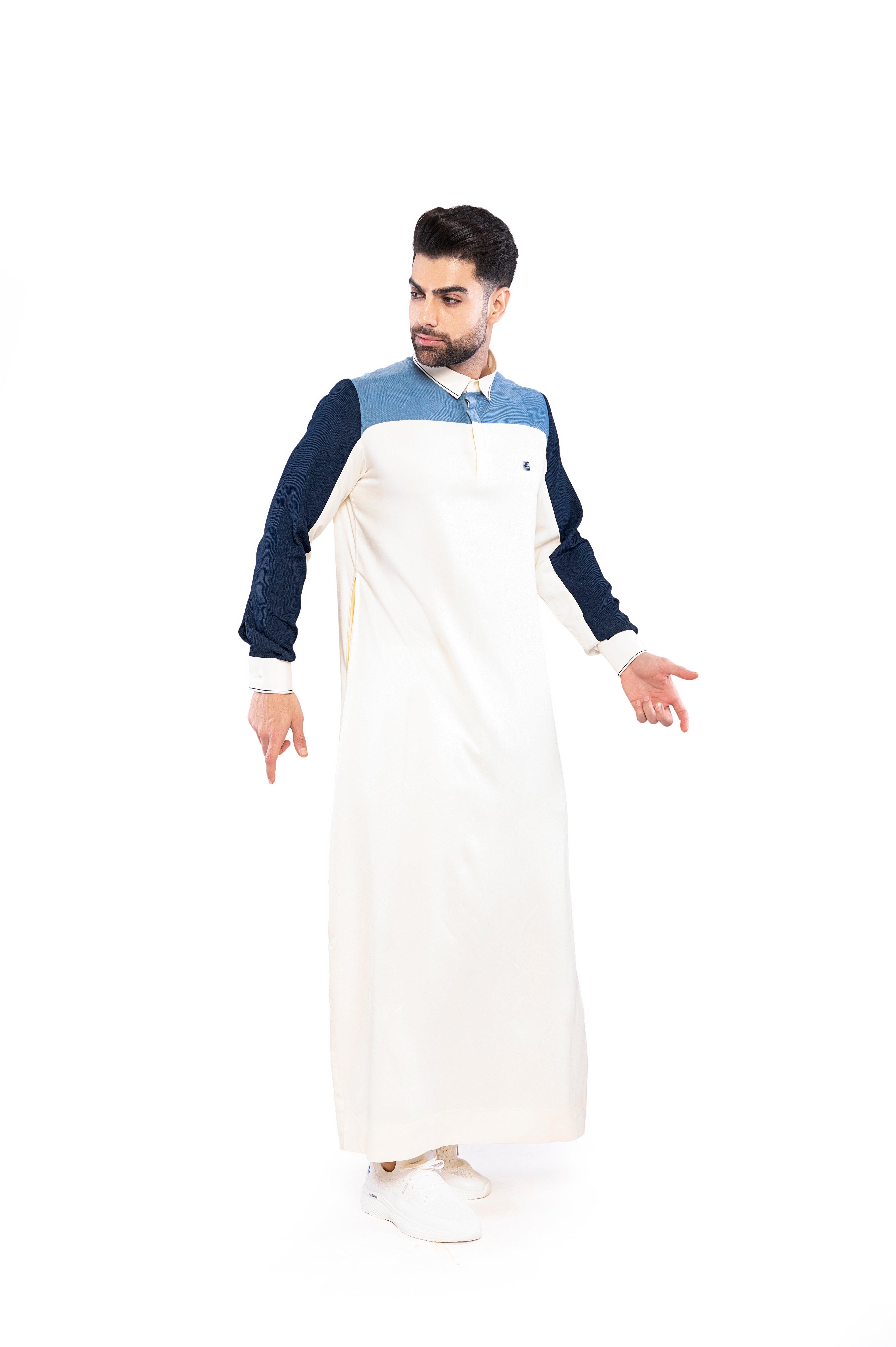 Morbido Cream Thobe Men - Mashroo