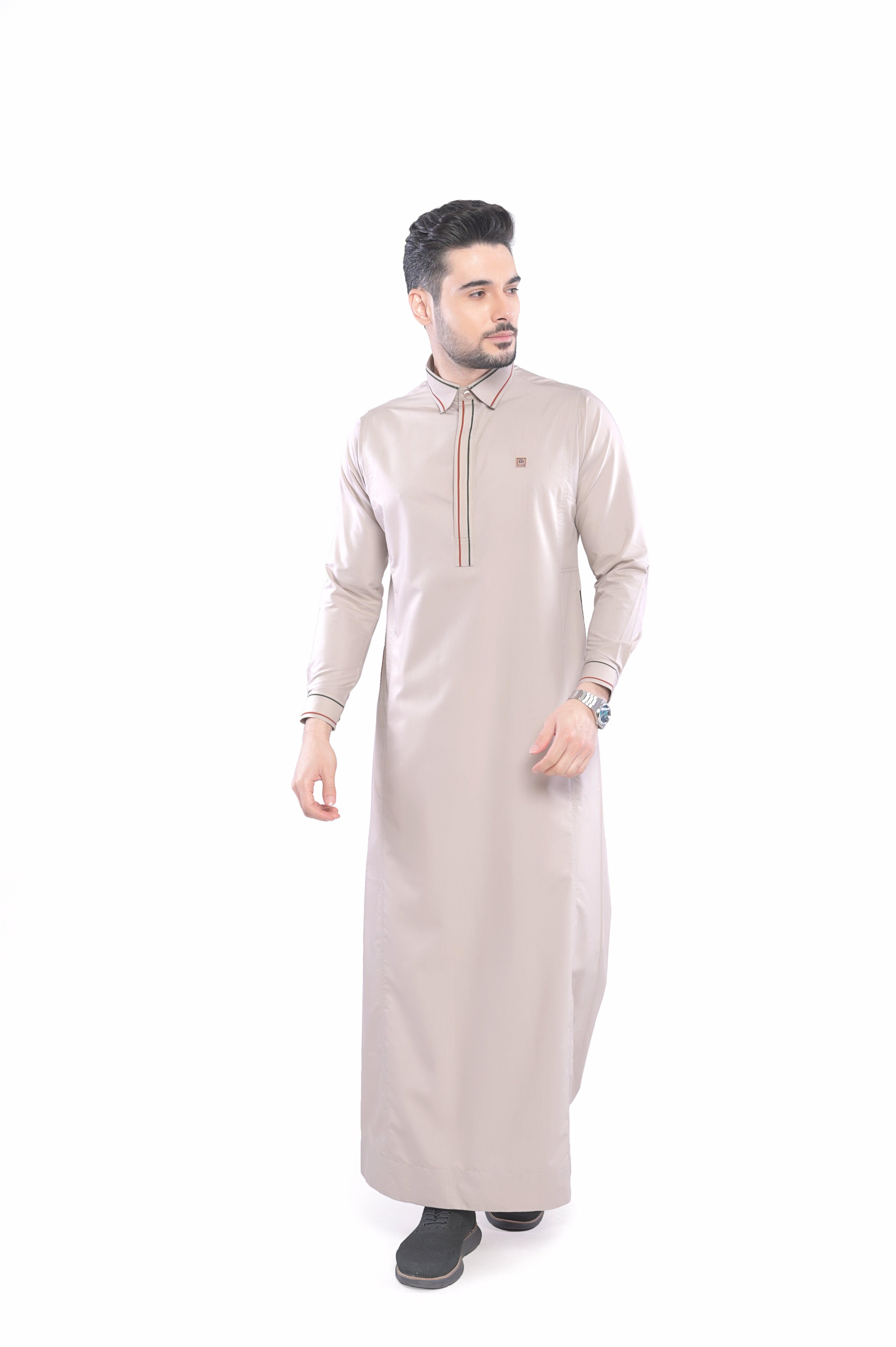 Sinoni Light Pink Thobe Men - Mashroo