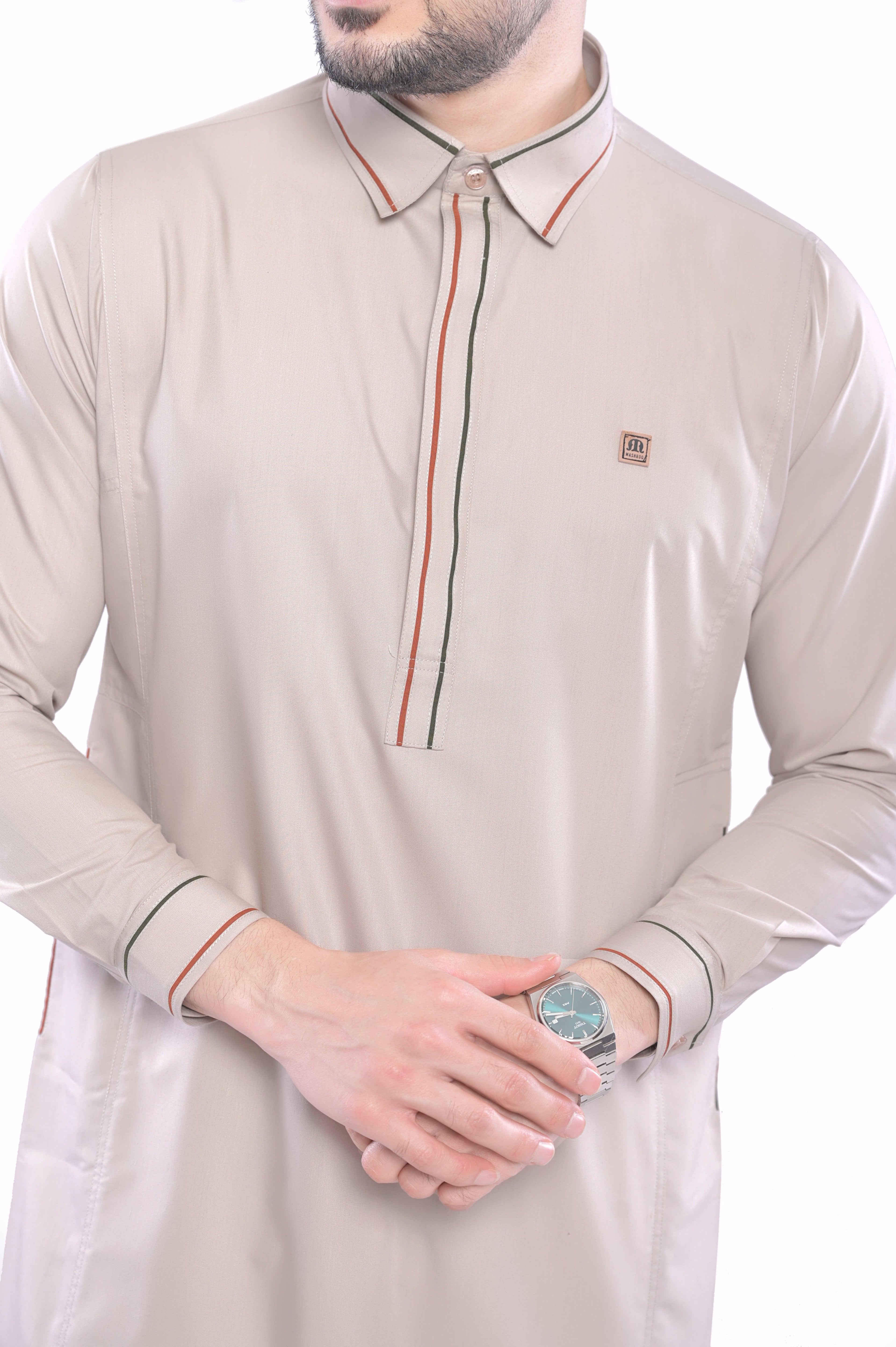 Sinoni Light Pink Thobe Men - Mashroo