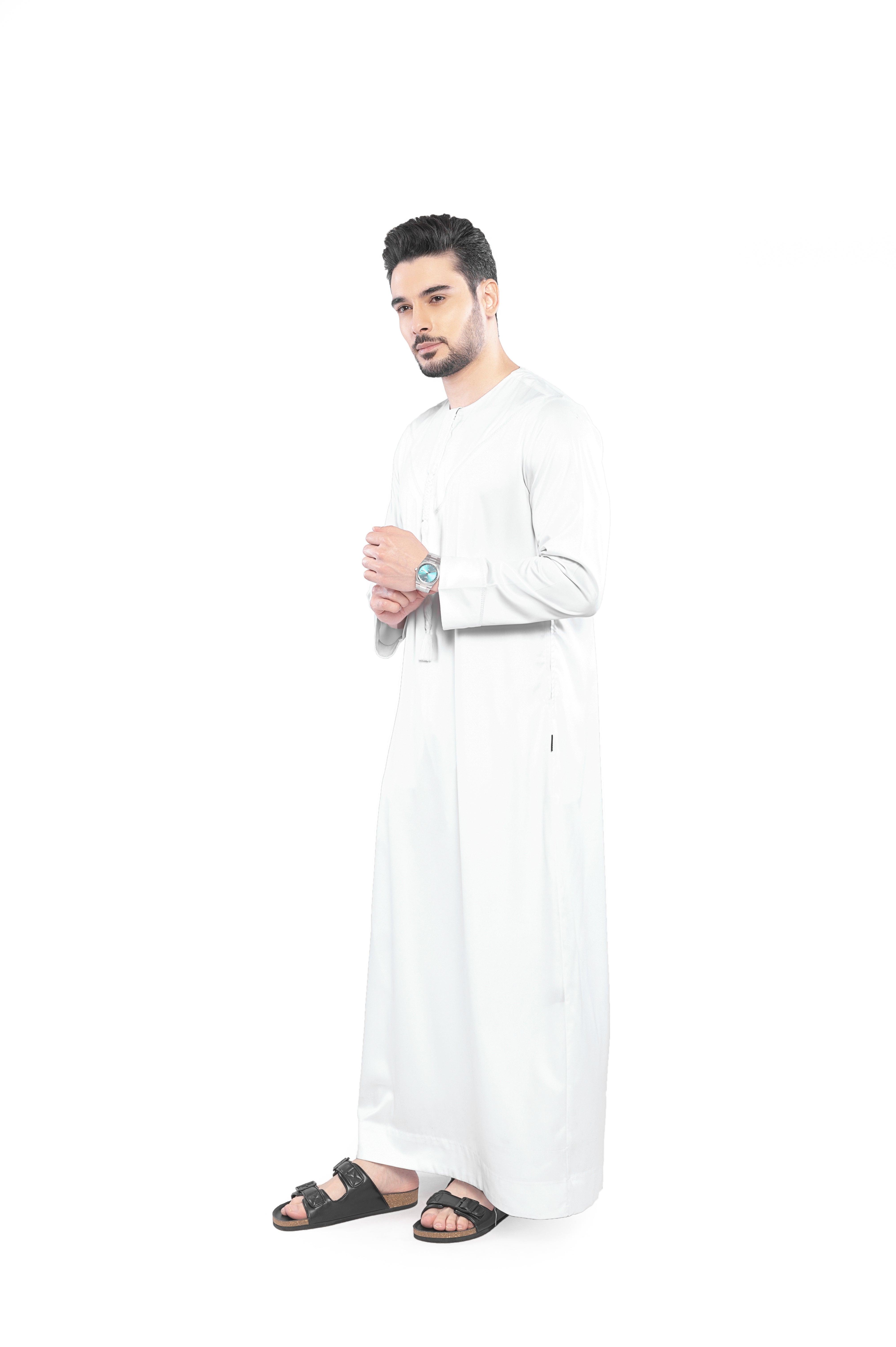 Boufal Emirati White Thobe Men - Mashroo