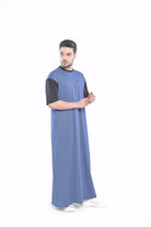 Mullido Over-sized Half Sleeve Blue Thobe - Mashroo