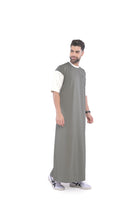 Mullido Over-sized Half Sleeve Green Thobe - Mashroo