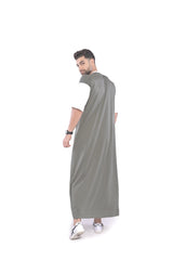 Mullido Over-sized Half Sleeve Green Thobe - Mashroo