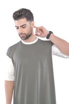 Mullido Over-sized Half Sleeve Green Thobe - Mashroo