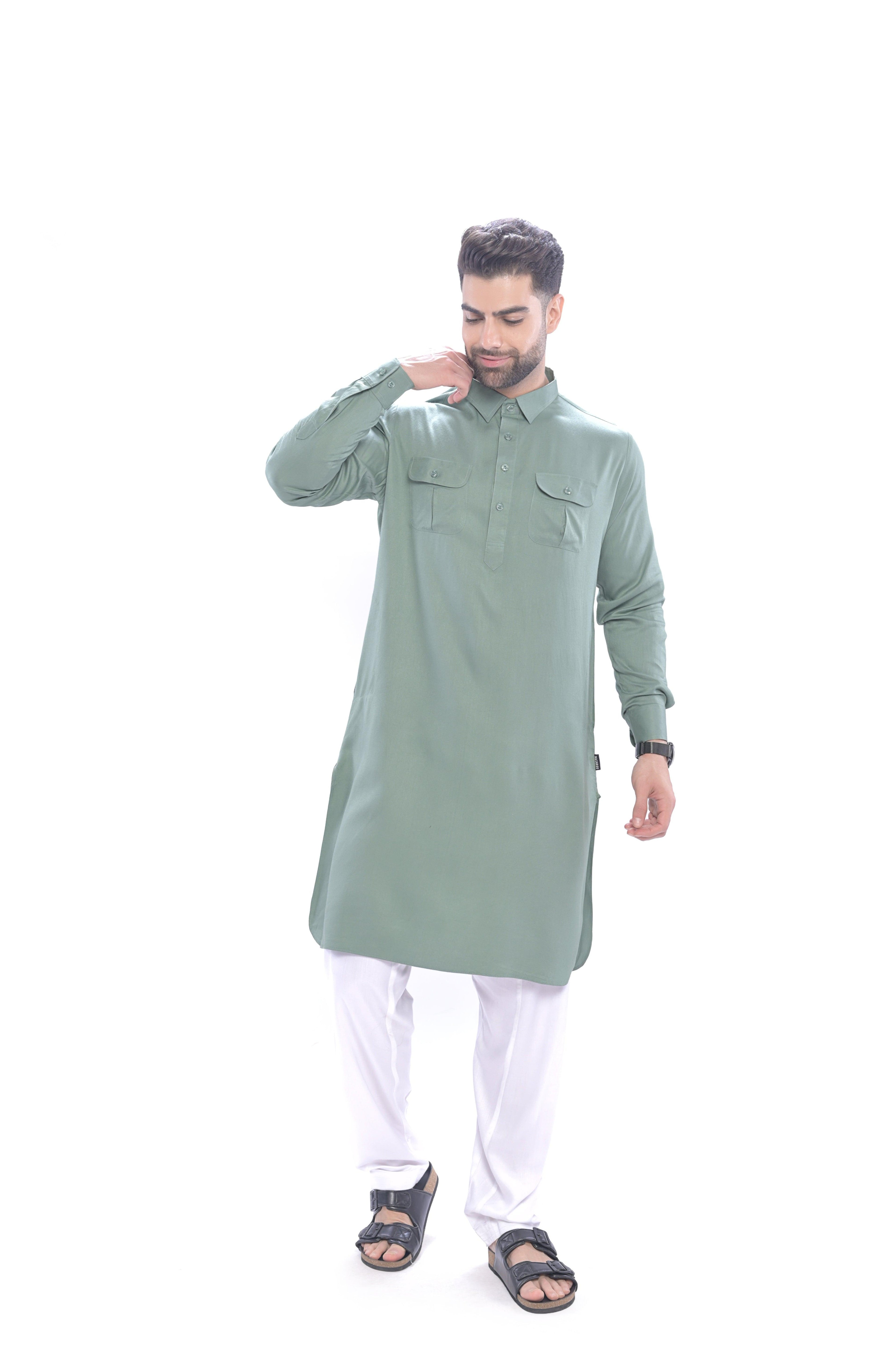 Oday Pathani Set Green Men - Mashroo