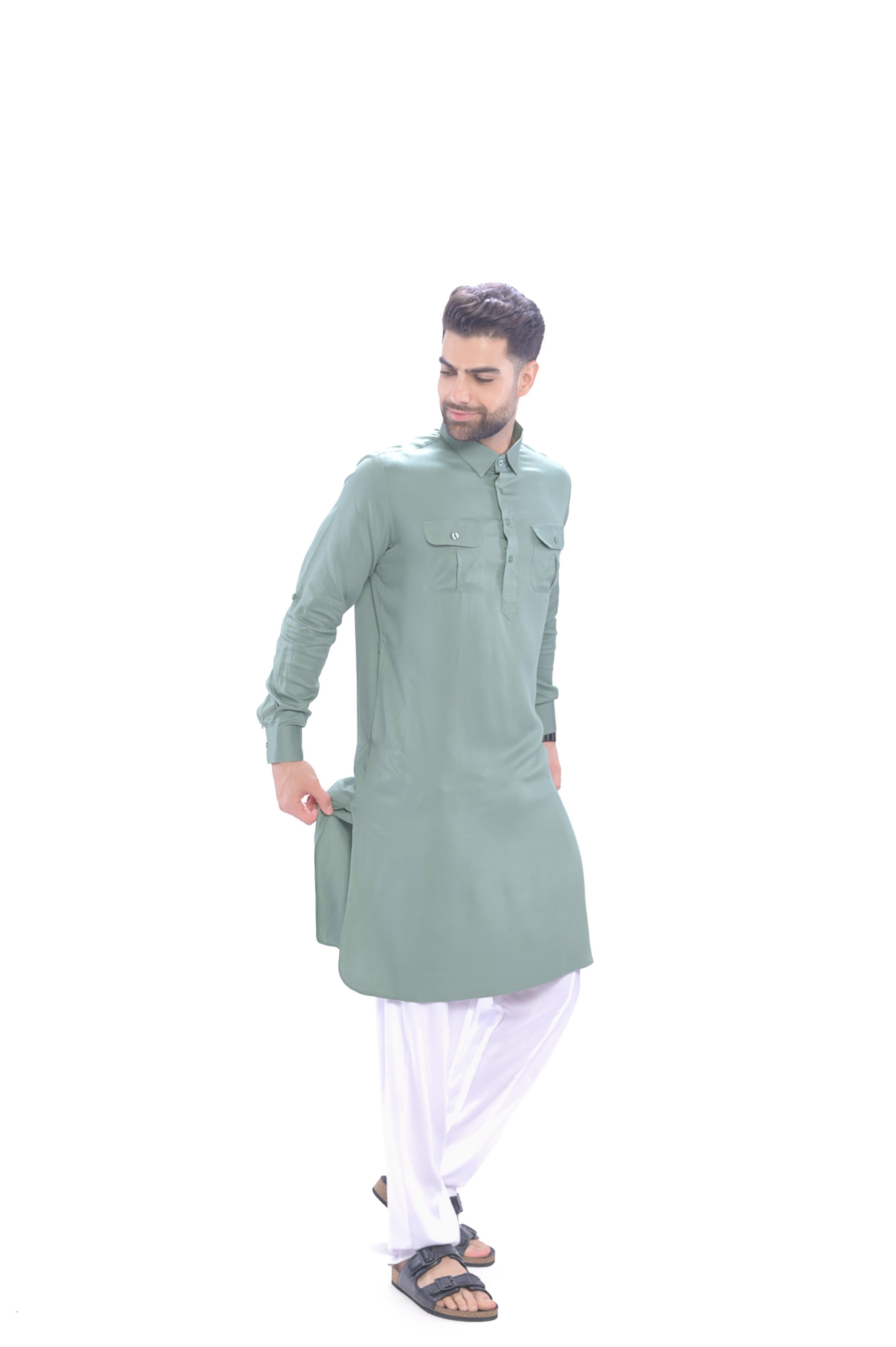 Oday Pathani Set Green Men - Mashroo