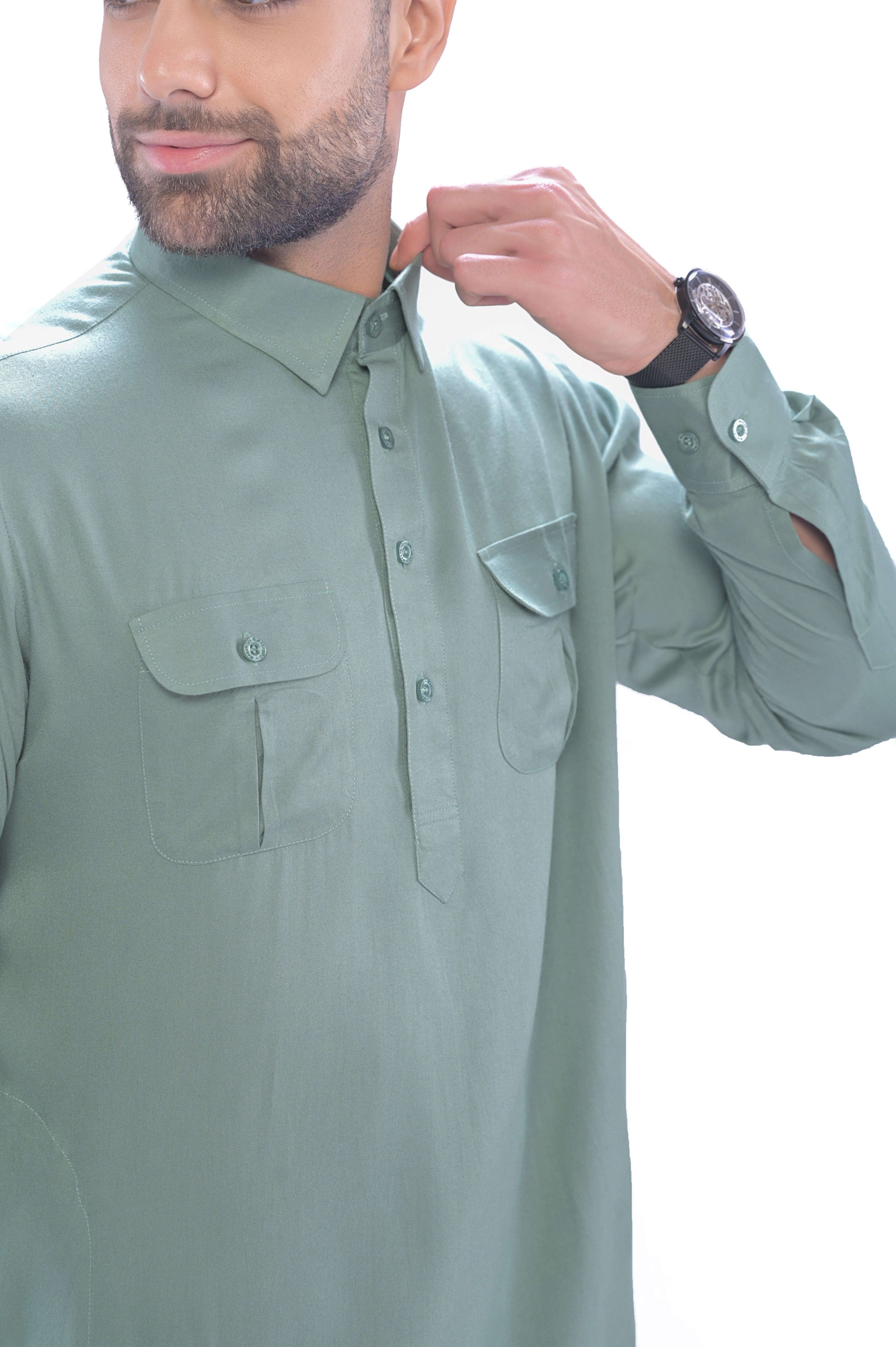 Oday Pathani Set Green Men - Mashroo