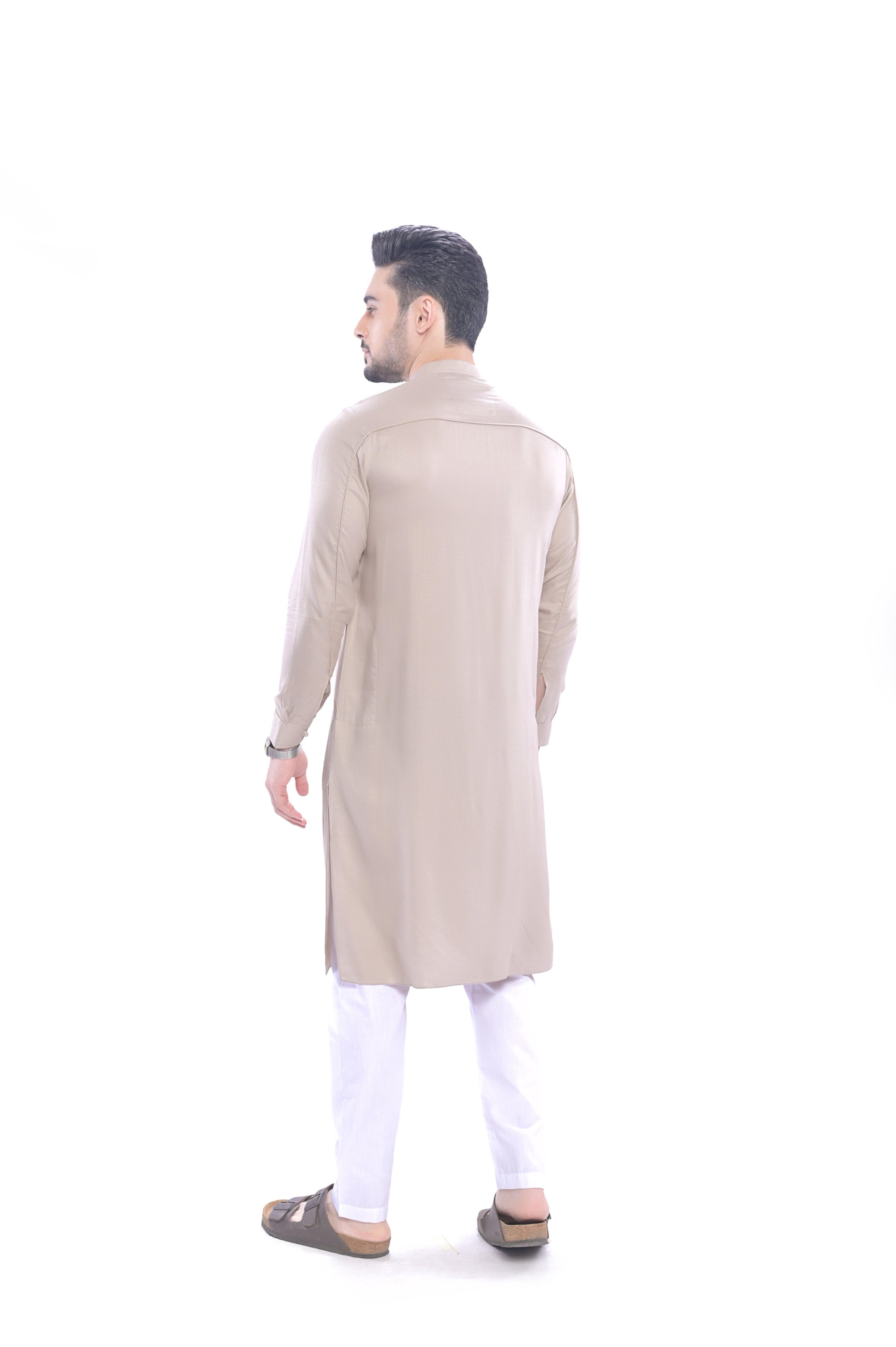 Barhoush Kurta Set Beige - Mashroo