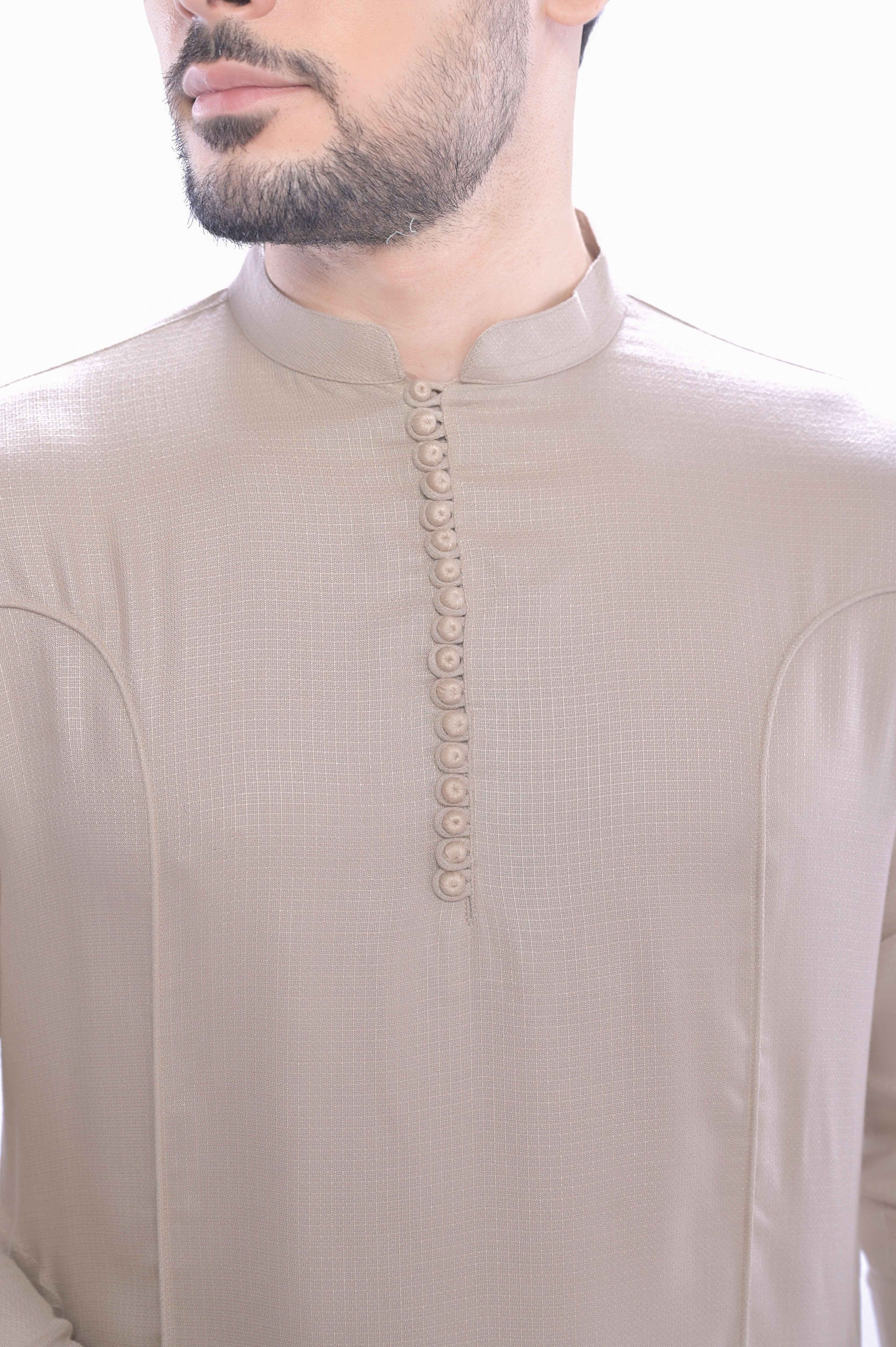 Barhoush Kurta Set Beige - Mashroo