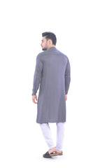 Barhoush Kurta Set Grey - Mashroo