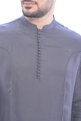 Barhoush Kurta Set Grey - Mashroo