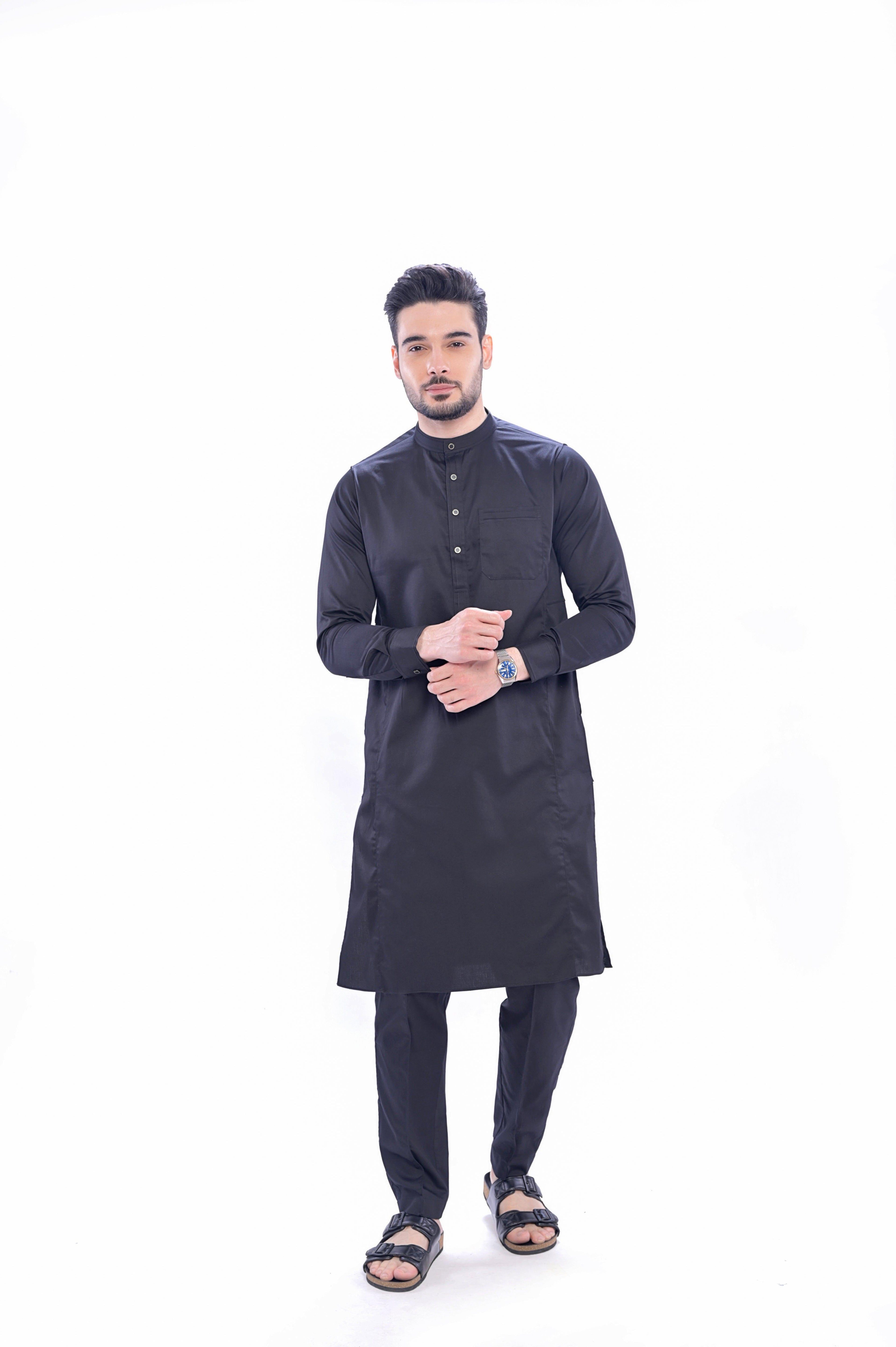 Terfi Black Kali Kurta Men - Mashroo