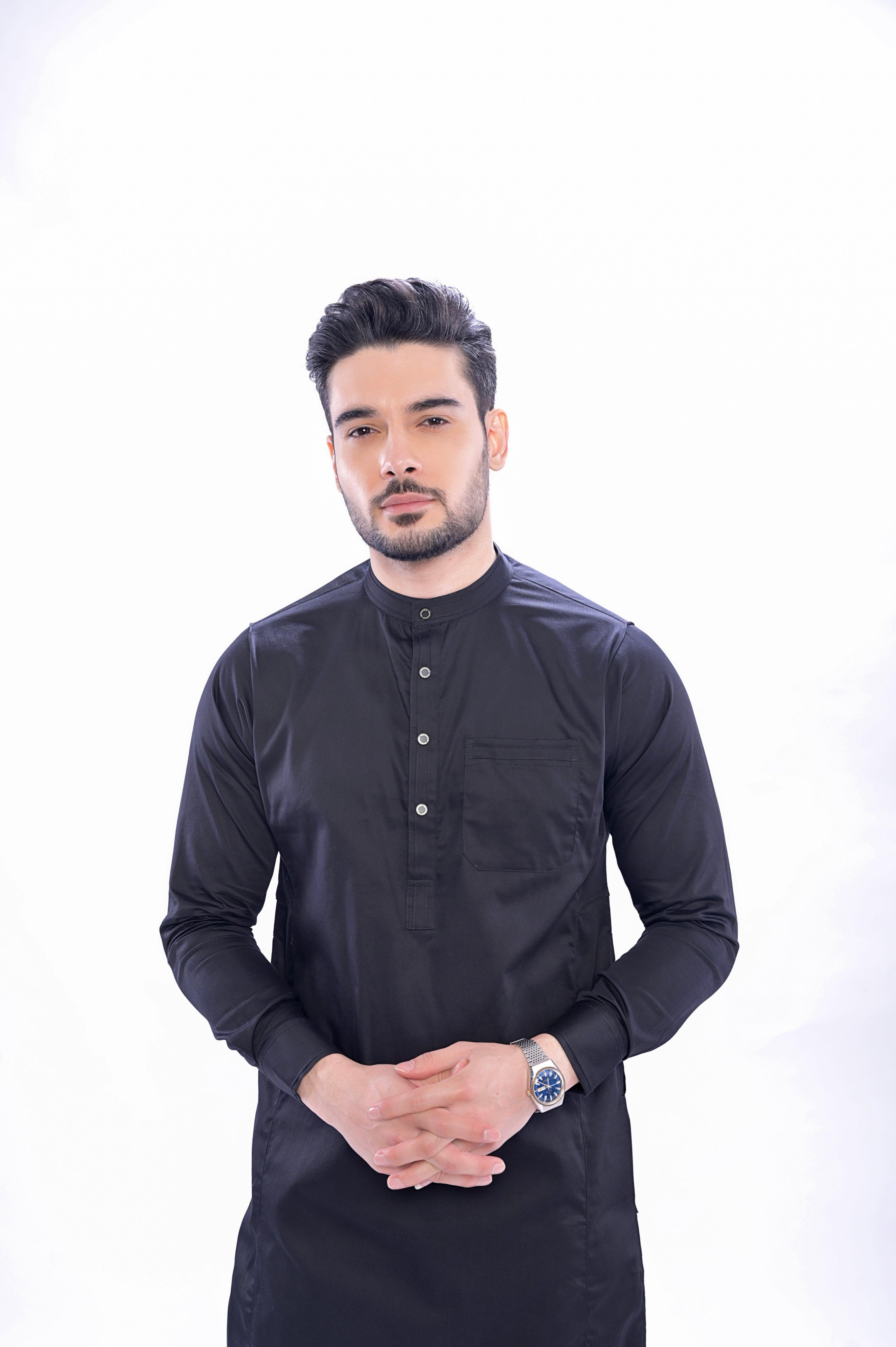Terfi Black Kali Kurta Men - Mashroo